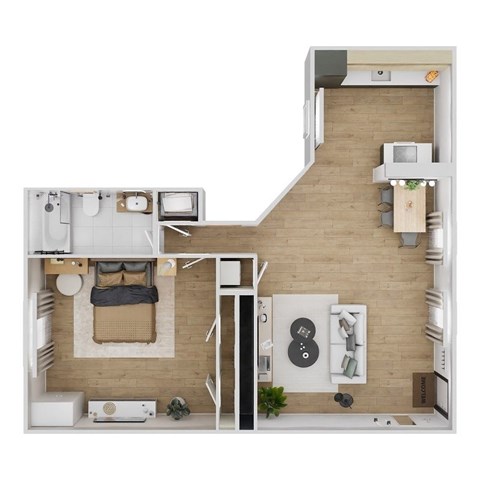 A2 Reflections at Stillwater 1 Bedroom 545 SF
